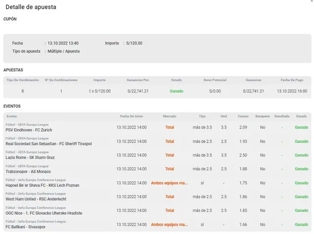 La apuesta deportiva ganadora   