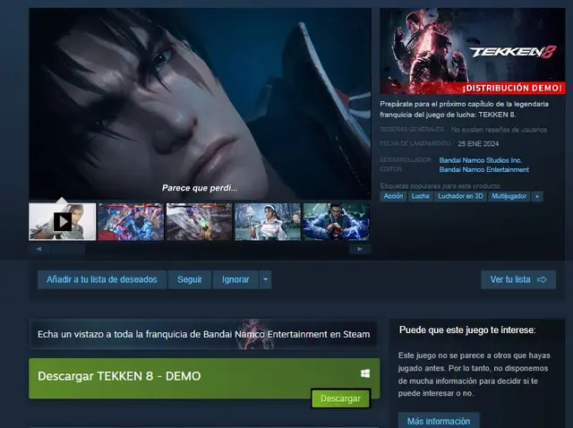 Tekken 8 demo gratis