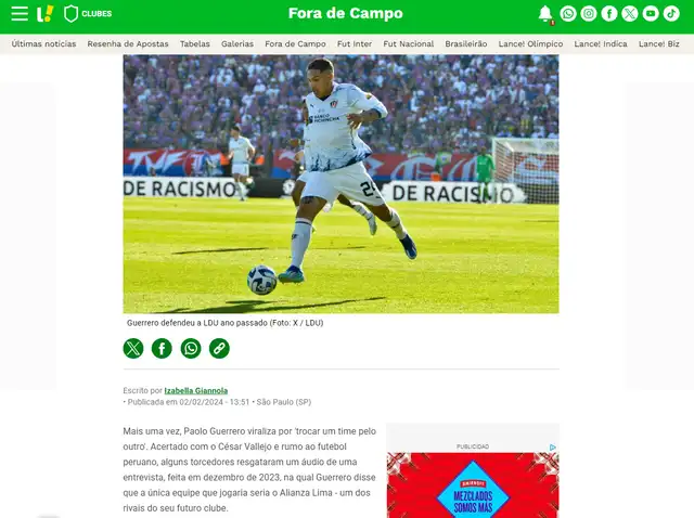 Paolo Guerrero, César Vallejo