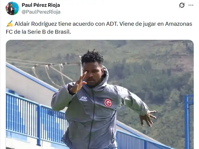 Aldair Rodríguez será nuevo jugador de ADT