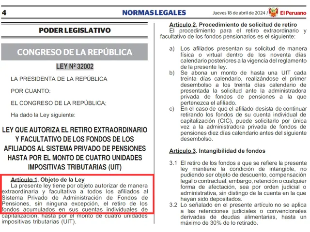 cuando se podra retirar la afp 2024