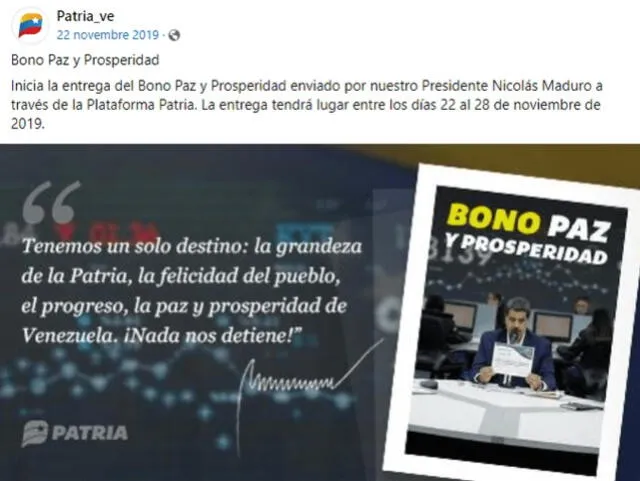 Bono Paz y Prosperidad Bono Paz y Prosperidad