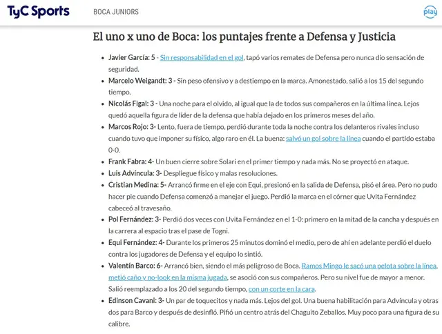 TyC Sports sobre Luis Advíncula