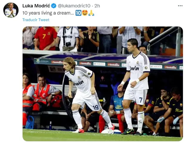 Luka Modrić y su mensaje por cumplir 10 años en Real Madrid.   