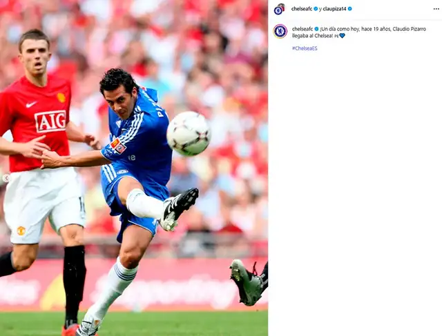 Chelsea recordó la llega de Claudio Pizarro