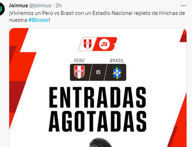 Joinnus informó que se agotaron las entradas Joinnus informó que se agotaron las entradas