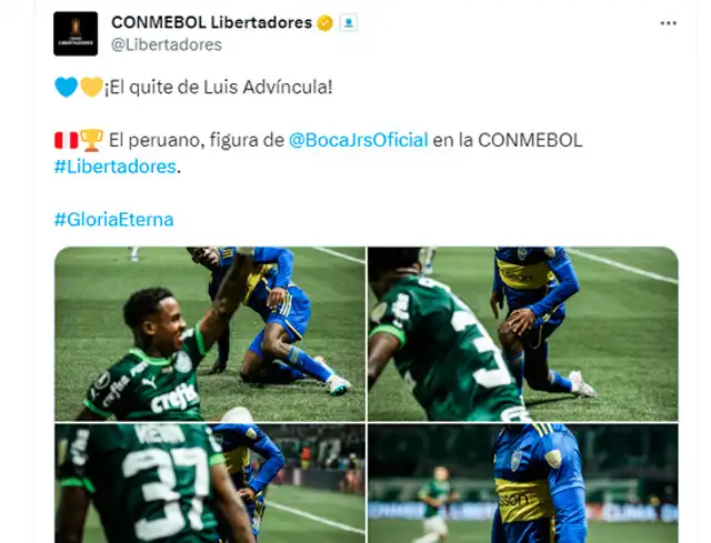 Libertadores ponderó a Luis Advíncula como figura de Boca Juniors