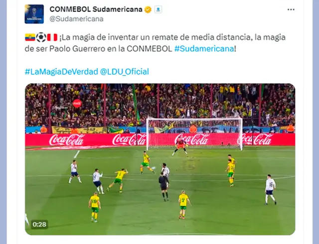 Así fue el mensaje de la Sudamericana a Paolo Guerrero