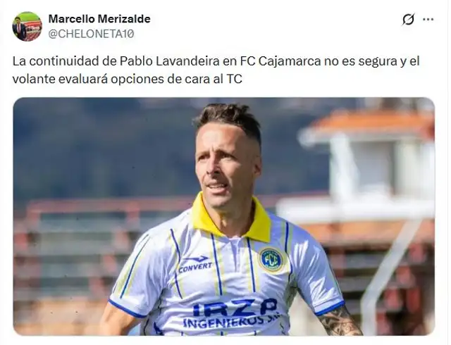 Pablo Lavandeira, Liga 1, FC Cajamarca