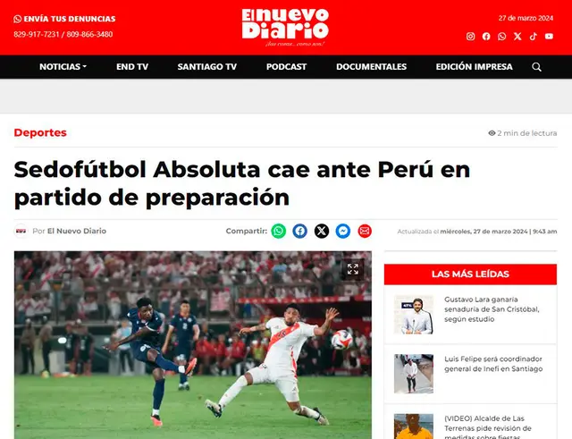 Perú vs República Dominicana