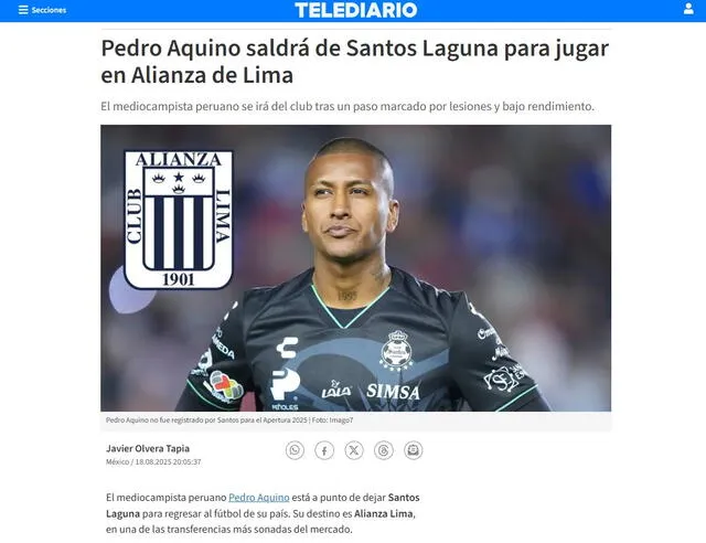 pedro aquino alianza lima