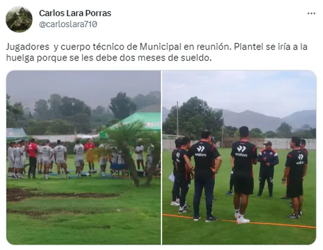 Comando técnico y jugadores de Municipal se irían de huelga por falta de pagos.