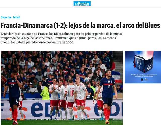Francia vs Dinamarca