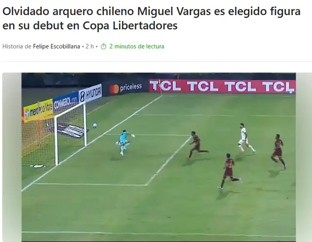 RedGol reaccionó al rendimiento de Miguel Vargas