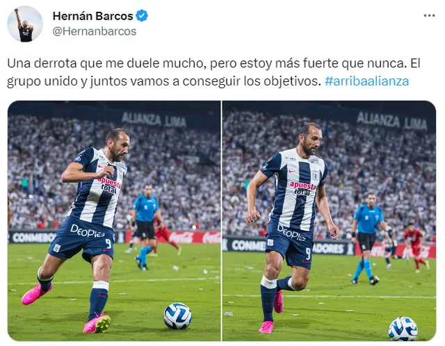 Hernán Barcos dejó un sentido mensaje tras derrota de Alianza Lima. Hernán Barcos dejó un sentido mensaje tras derrota de Alianza Lima.