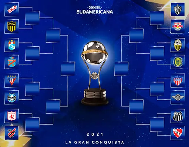 Llaves de los octavos de final de Copa Sudamericana 2021.</div>   