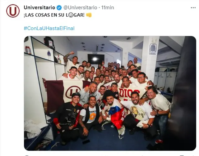 Universitario de Deportes y su mensaje en redes