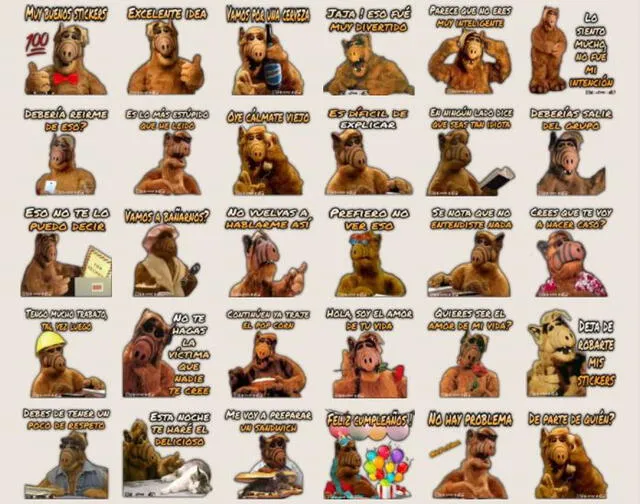 Stickers de Alf para WhatsApp