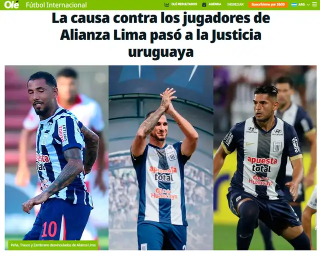 Carlos Zambrano, Sergio Peña y Miguel Trauco