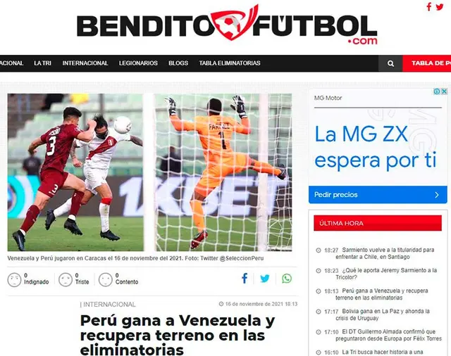 Portada de "Bendito Fútbol" de Ecuador.   