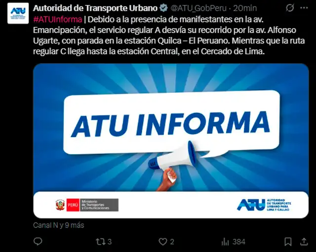 metropolitano desvío metropolitano desvío