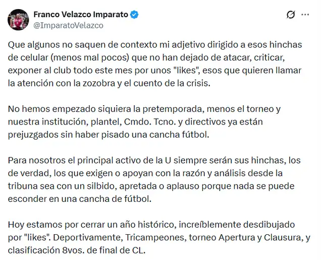 Franco Velazco vía X Franco Velazco vía X