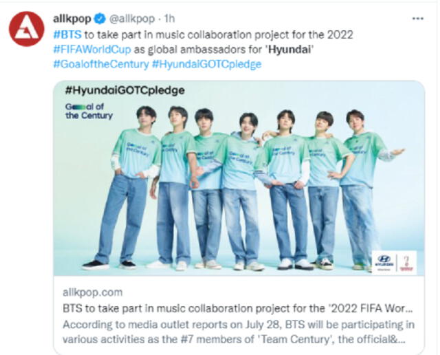 BTS, Qatar 2022, Twitter.