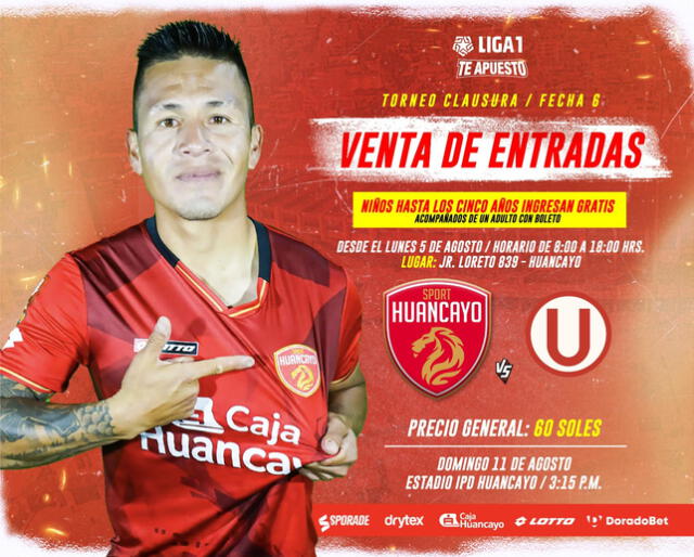 Precio entrada Sport Huancayo vs Universitario Precio entrada Sport Huancayo vs Universitario