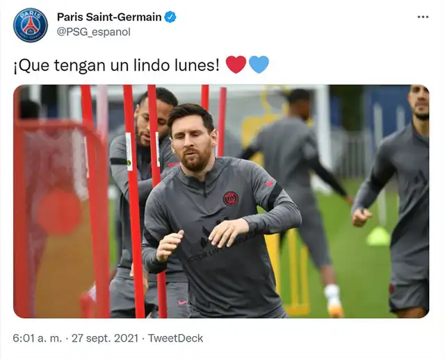 Mensaje de PSG con el regreso de Lionel Messi a los entrenamientos. Mensaje de PSG con el regreso de Lionel Messi a los entrenamientos.