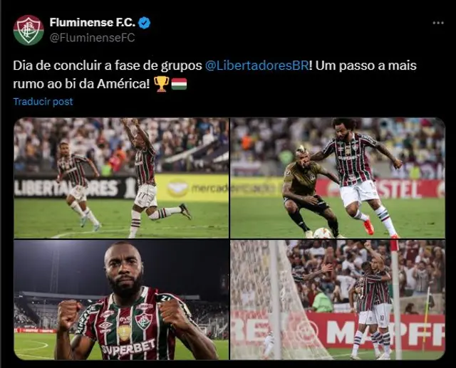 Fluminense dejó mensaje previo al duelo contra Alianza Lima. / Foto: Twitter (X)