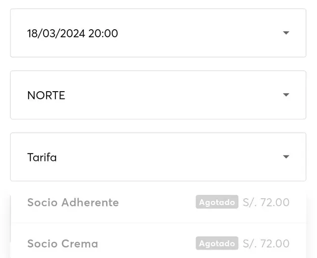 Norte agotado para socios cremas y adherentes en el 'Pack Libertadores'   
