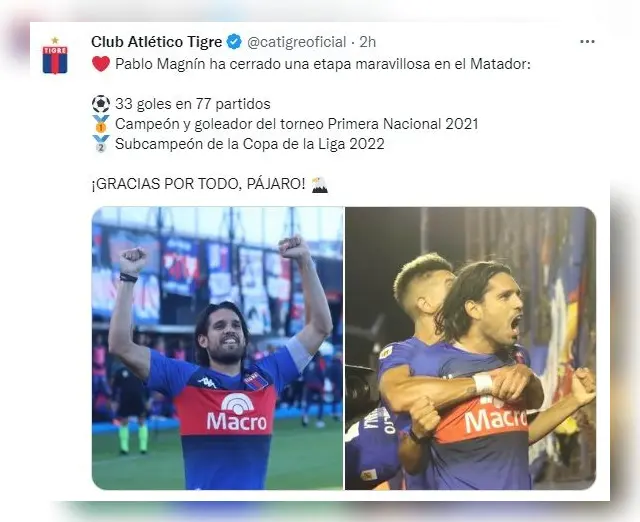 Pablo Magnín no seguirá en Tigre.   