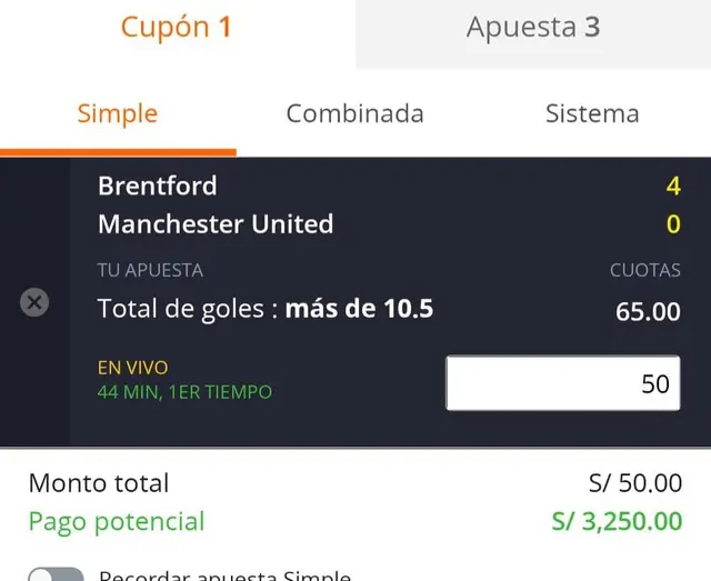 apuesta Manchester United vs Brentford