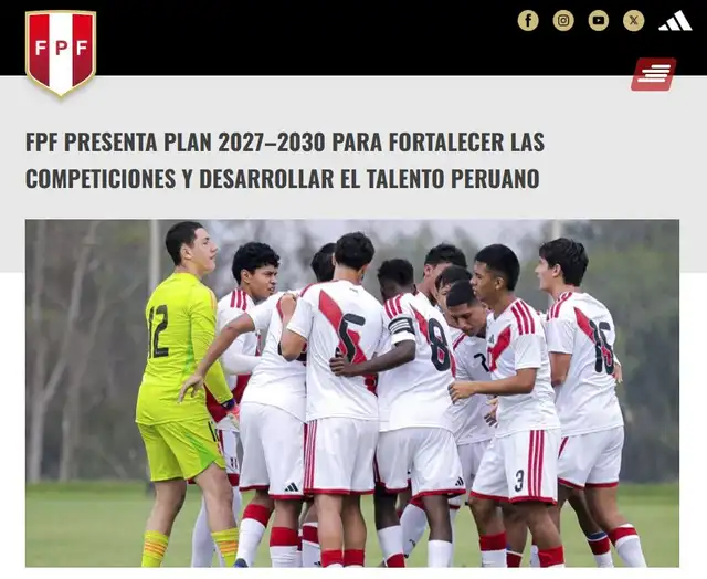 FPF presentó plan para potenciar el talento juvenil en la Liga 1 desde 2027 hasta 2030 FPF presentó plan para potenciar el talento juvenil en la Liga 1 desde 2027 hasta 2030