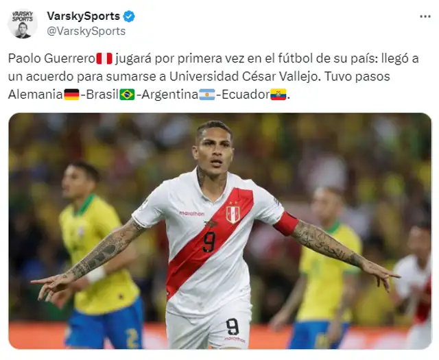 Paolo Guerrero, César Vallejo