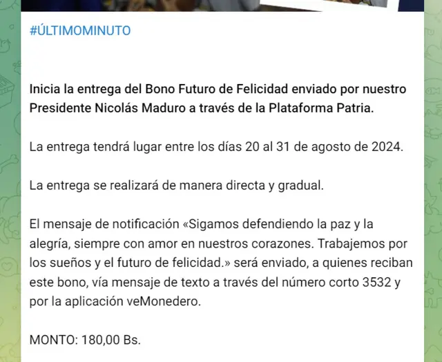 bono futuro de felicidad