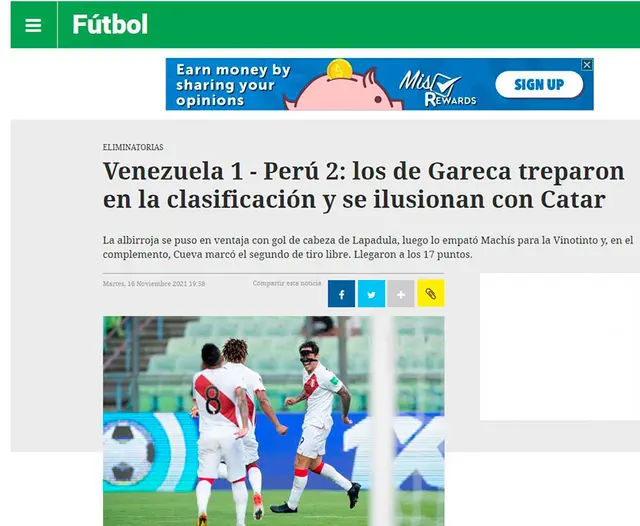 Portada "El País" de Uruguay.   