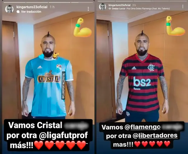 Arturo Vdal Sporting Cristal. Foto: Facebook / Instagram. Arturo Vdal Sporting Cristal. Foto: Facebook / Instagram.