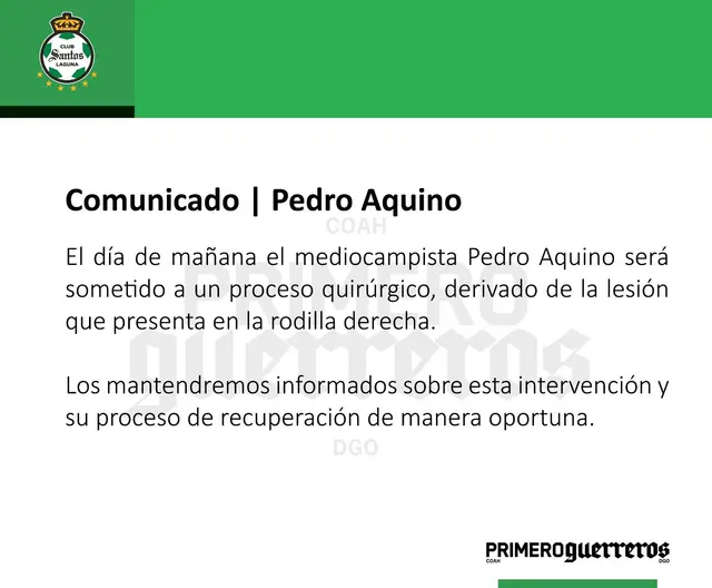 Pedro Aquino lesionado