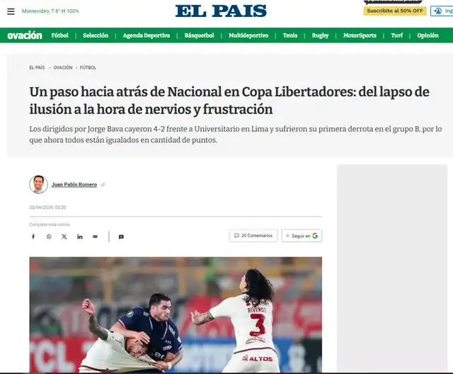 Universitario vs Nacional, Copa Libertadores 2026