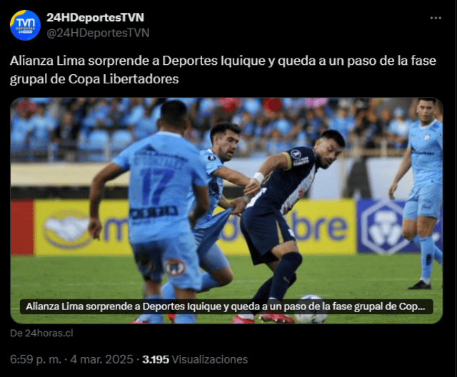 Alianza Lima vs Deportes Iquique, Copa Libertadores