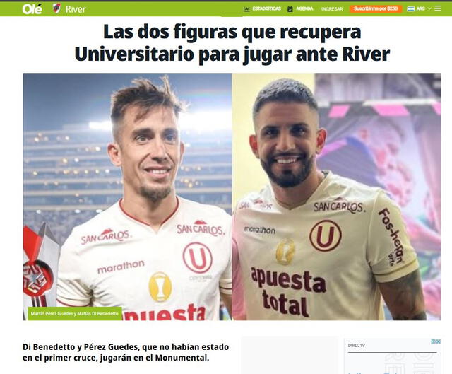 Universitario vs River