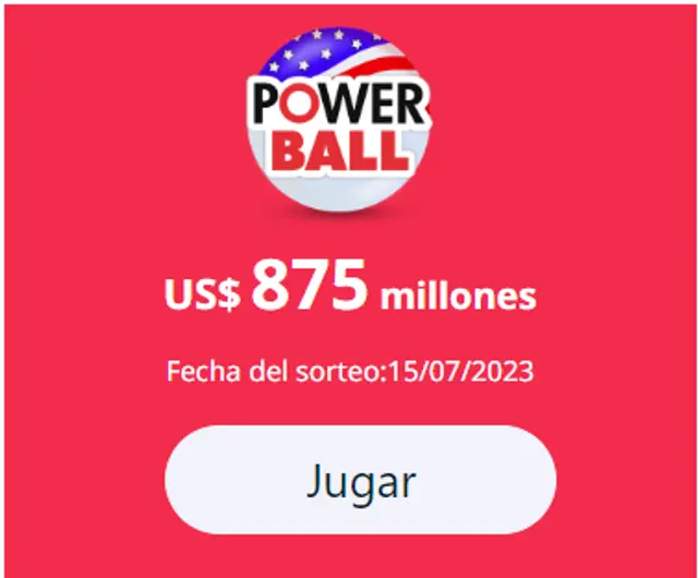 <strong>Sorteo del</strong> <strong>Powerball</strong>: Este sábado un peruano podría ganar $875 millones de dólares <strong>Sorteo del</strong> <strong>Powerball</strong>: Este sábado un peruano podría ganar $875 millones de dólares