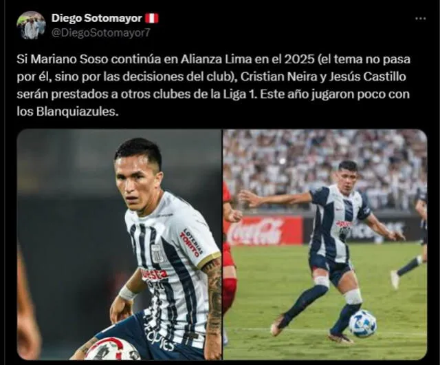 Cristian Neira y Jesús Castillo mantienen contrato con Alianza Lima. Cristian Neira y Jesús Castillo mantienen contrato con Alianza Lima.