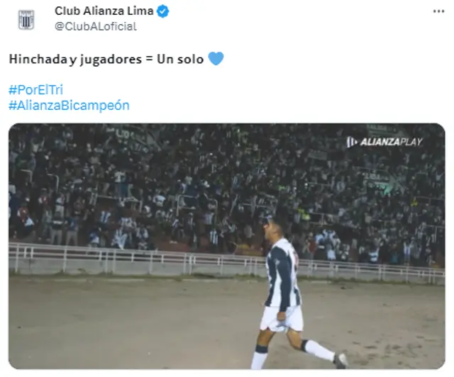 Alianza Lima envió emotivo mensaje tras caer ante Melgar en Arequipa.