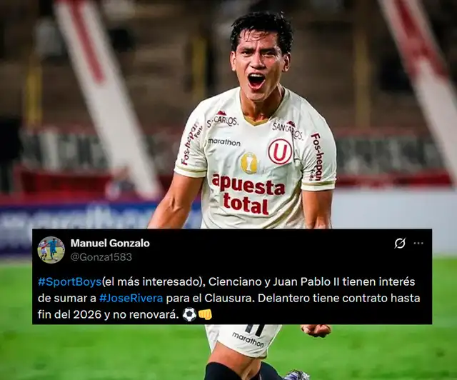 José Rivera, Universitario de Deportes