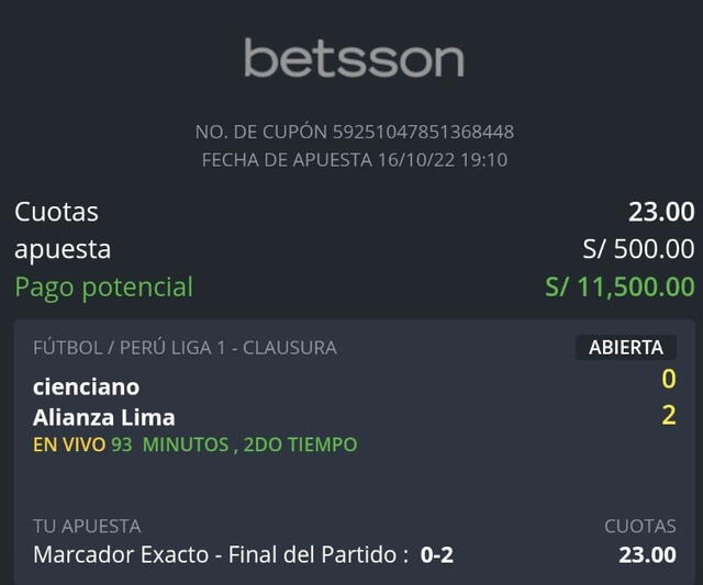 Alianza Lima vs Cienciano