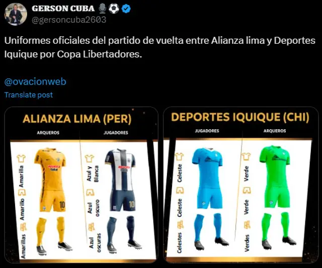 Uniformes de Alianza Lima y Deportes Iquique | Foto: X-Gerson Cuba   