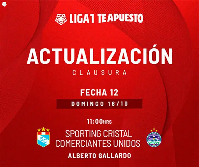 Sporting Cristal vs Comerciantes Unidos, Liga 1 2026 Sporting Cristal vs Comerciantes Unidos, Liga 1 2026