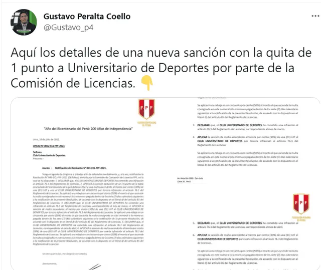 La 'U' otra vez sancionada por la Comisión de Licencias.   